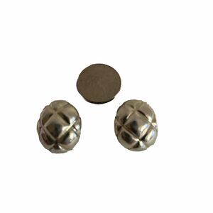 Zina Signed 925 Sterling Silver Vintage Puffy Clip Earrings